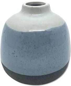 Vaso Kurbeti Médio em Cerâmica 11cm - Azul Claro