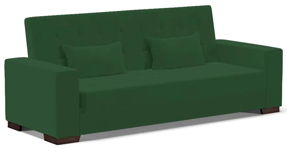 Sofá Cama Decorativo 210cm Beesley Veludo Verde G19 - Gran Belo
