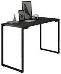 Mesa Escritório 120cm Estilo Industrial New Port  M24 Preto - Mpozenat