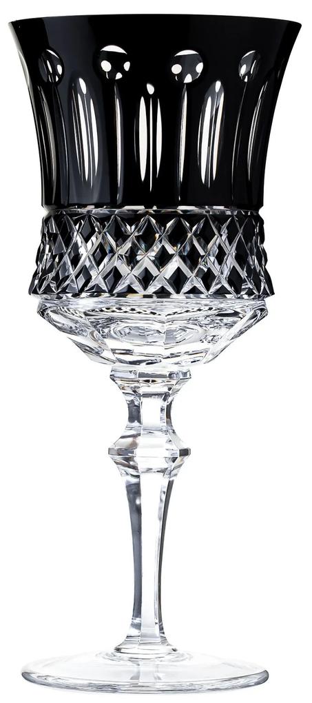Taça de Cristal Lapidado P/ Água Preto - 69