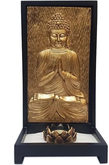 Porta-vela Zen c/ Buda Dourado
