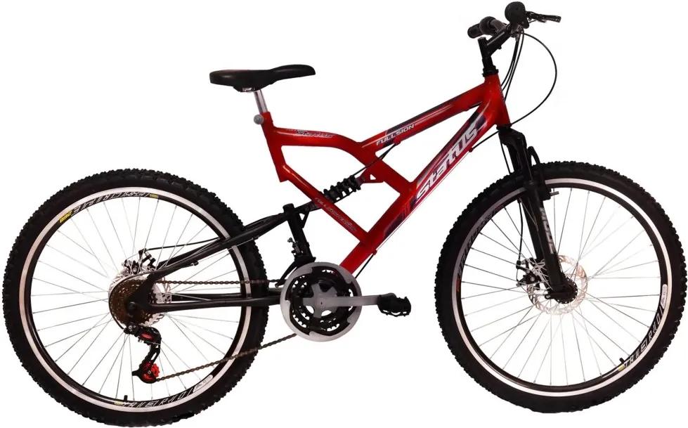 Bicicleta Status Bike Aro 26 18v Dupla Susp. (Freio à Disco) - Vermelha