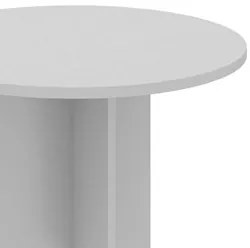 Mesa de Reunião Escritório Redonda 110cm Web30 G04 Cinza - Mpozenato