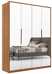 Guarda Roupa Casal 4 Portas 4 Com Espelhos Attore D02 Amendola Touch -