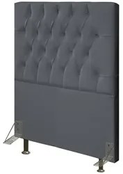 Cabeceira Cama Box Solteiro 90cm Diamante Veludo J02 Cinza - Mpozenato