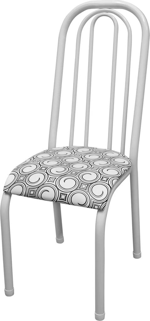 Cadeira Roma Alta branco/espiral AçoMix