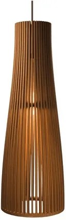 Luminária Canopus de Madeira Soq: E27 | Cor: Caramelo| Tam: 36cm | Mod: Canopus