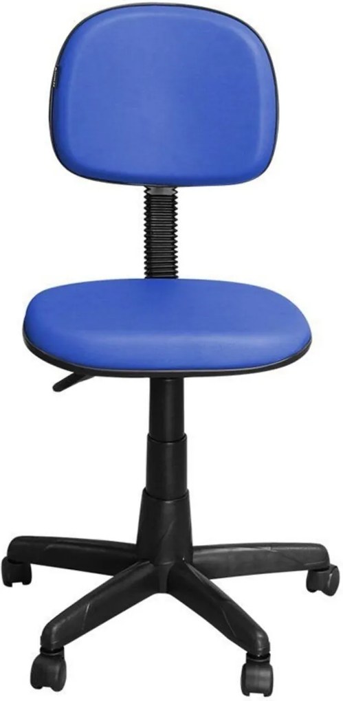 Cadeira Pethiflex CS-02 Secretária Giratória Couro Azul