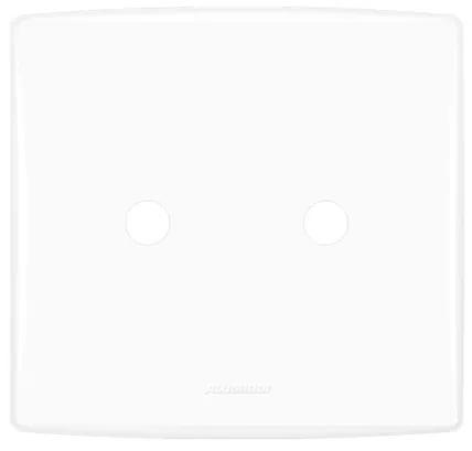 Placa Cega Com Suporte 4x4 Plastico Branco Bianco