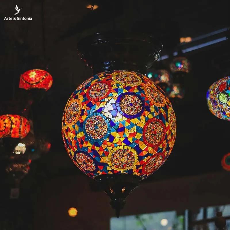 Luminária Turca em Mosaico | GG