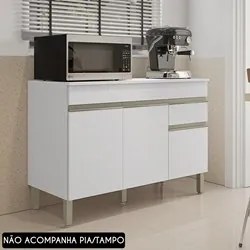 Balcão Gabinete para Pia sem Tampo 150cm Lina K02 Supremo - Mpozenato