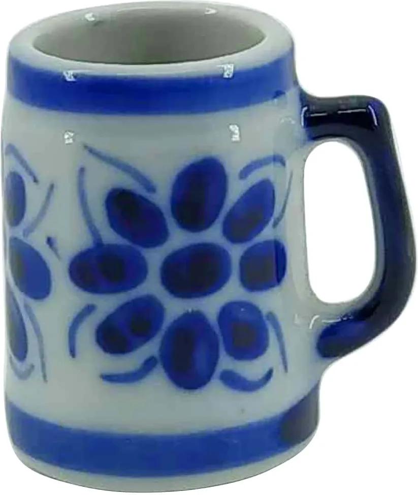 Caneca de Porcelana Azul Colonial 50 ml