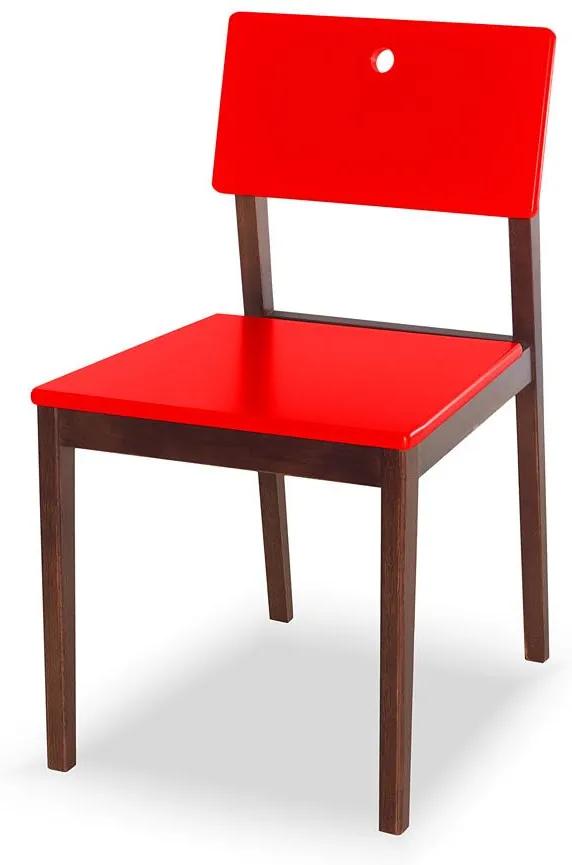 Cadeiras para Cozinha Flip 81 cm 921 Cacau/Vermelho - Maxima