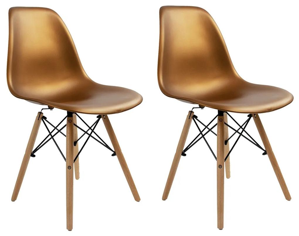 Conjunto 2 Cadeiras Eames Bronze Dsw - Empório Tiffany