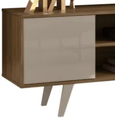 Rack Bancada de TV 50 Pol 136cm Espain Z10 Fendi/Naturale - Mpozenato