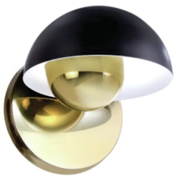 Arandela Cúpula Indireta 14X14X16Cm Led 5,5W 2700K Metal |Old Artisan... (CHAMPANHE / DOURADO BRILHO, 220V)