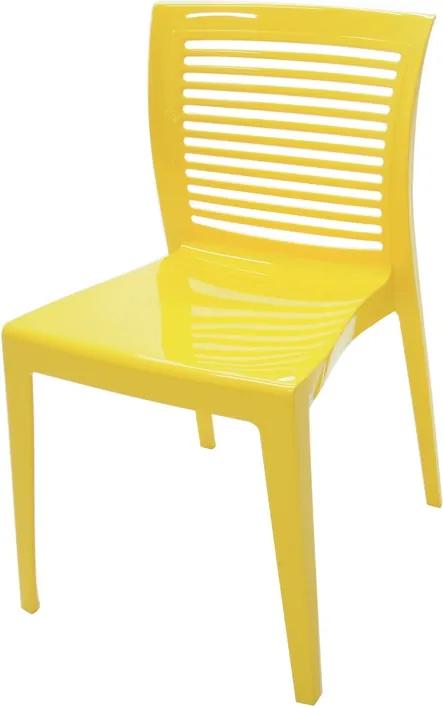 Cadeira Victória encosto Vazado Horizontal Amarelo - Tramontina