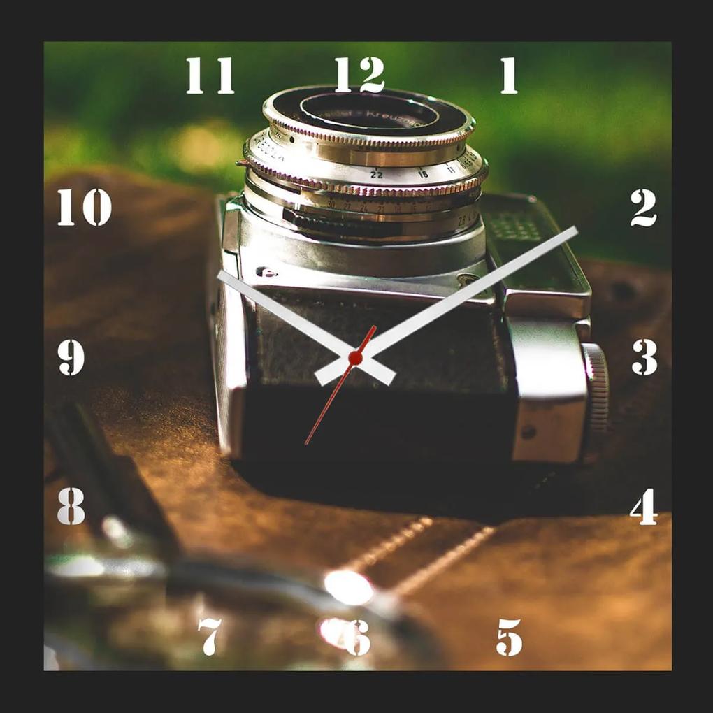 Relógio De Parede Vintage Personalizado Máquina Fotográfica Antiga 30x30cm