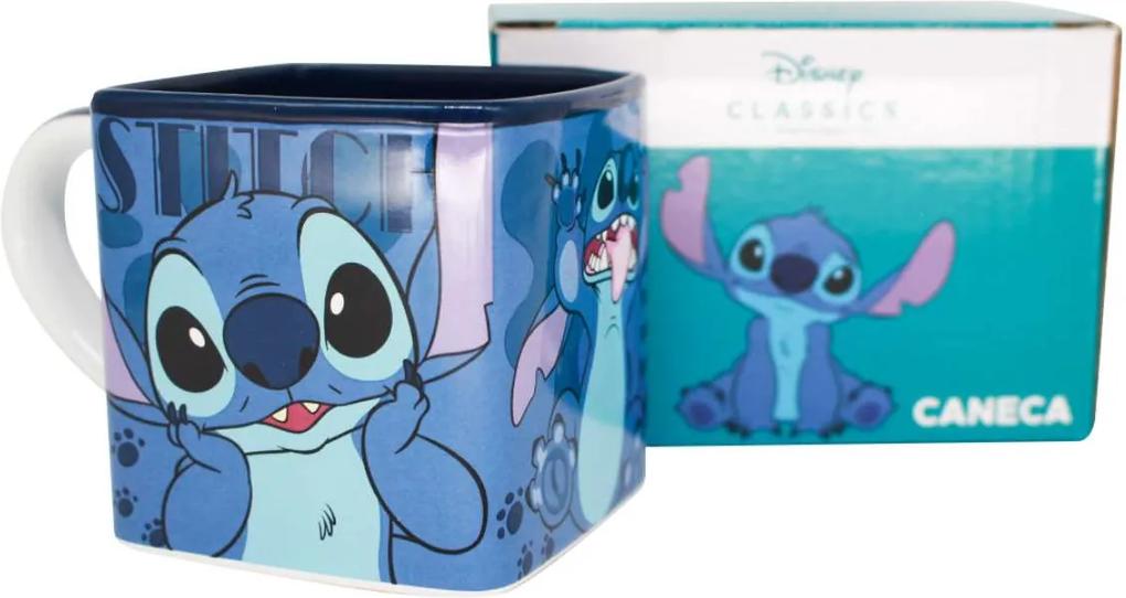 Caneca Quadrada Cubo Stitch Disney