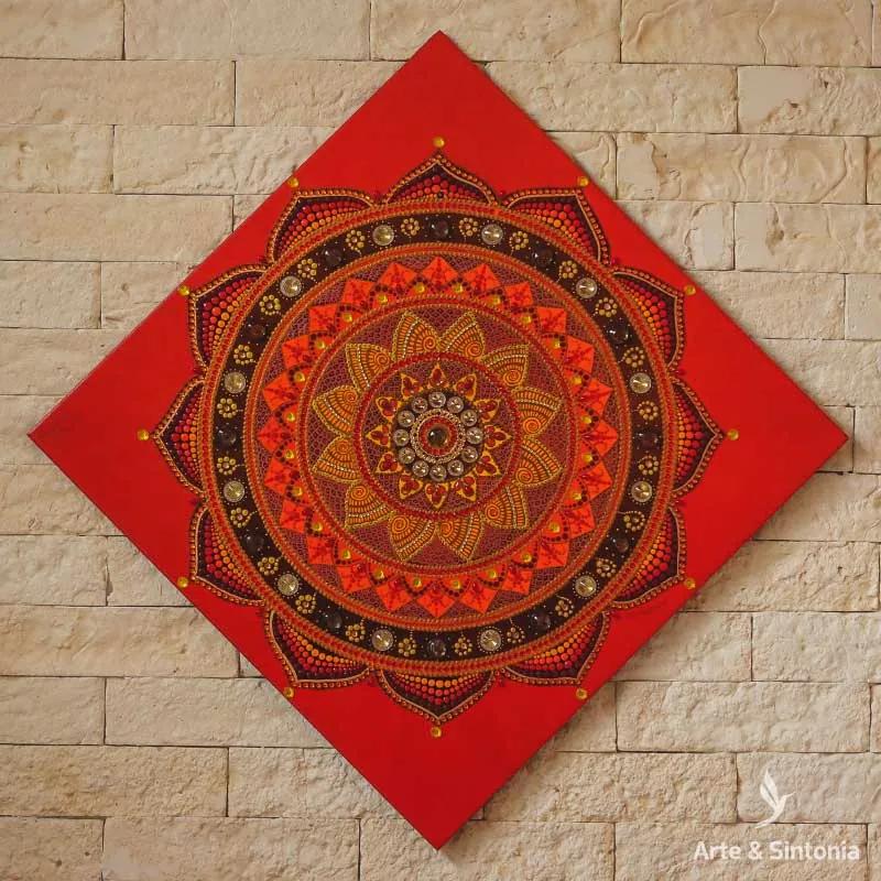 Mandala em Cerâmica Vermelha 50cm