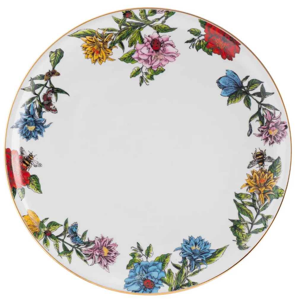 Prato Raso 27Cm Porcelana Schmidt - Dec. Hippie Chic 2439