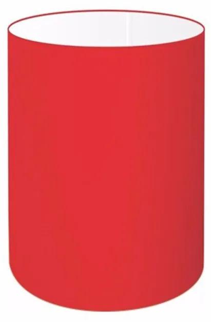 Cúpula abajur e luminária cilíndrica vivare cp-7003 Ø15x20cm - bocal nacional - Vermelho