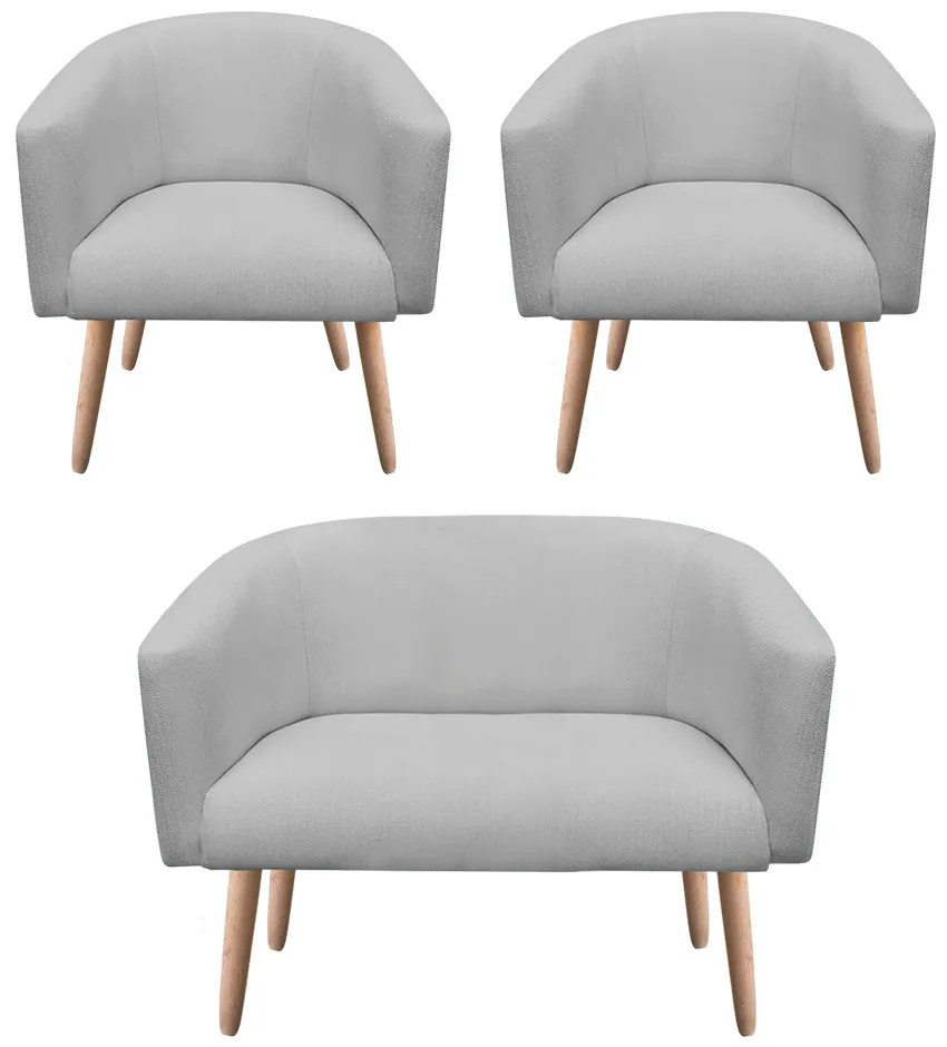KIT 02 POLTRONAS E 01 NAMORADEIRA STELLA