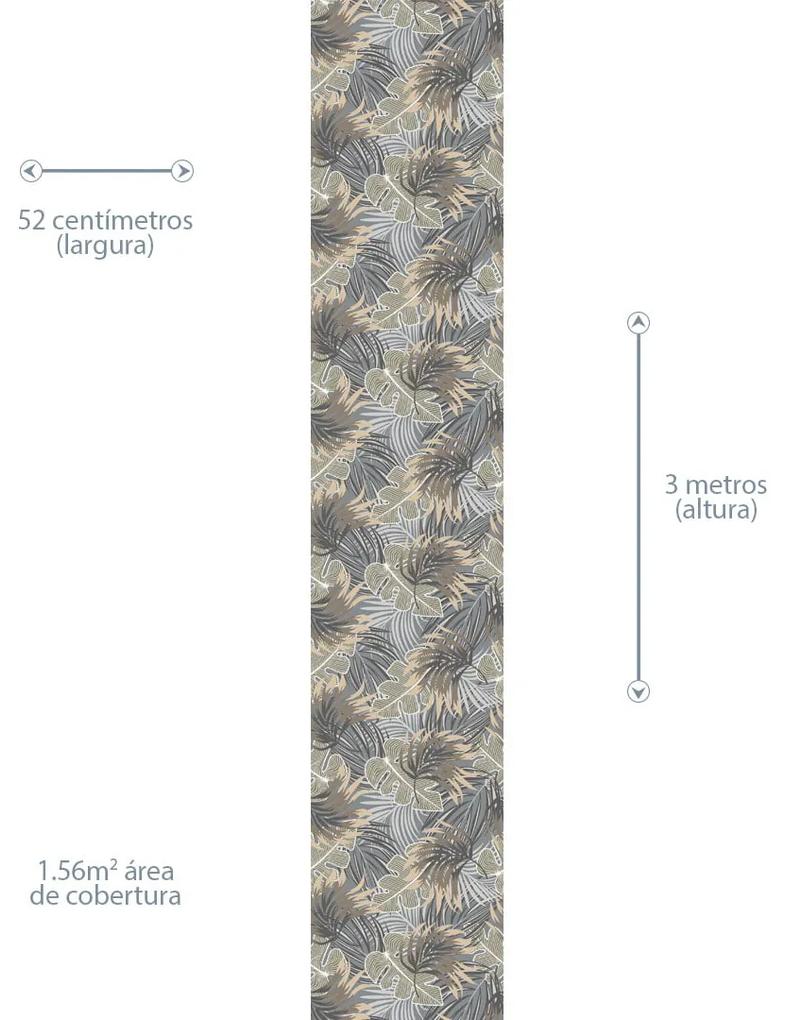 Papel de Parede Floral Tropical 0.52m x 3.00m