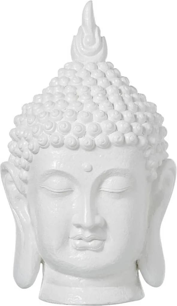 Escultura Cabeca Buda Udecor Branco  40 Cm