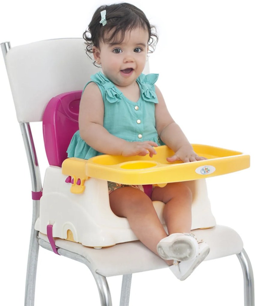 Cadeira Cadeirinha AlimentaçÁo Bebê Portátil Baby Style Rosa