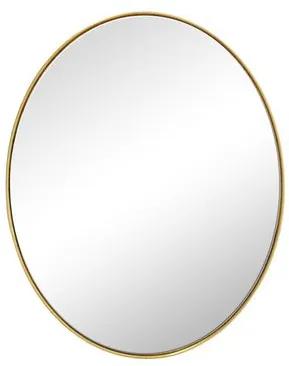 Espelho Oval com Moldura Folheada a Ouro - 40x30cm
