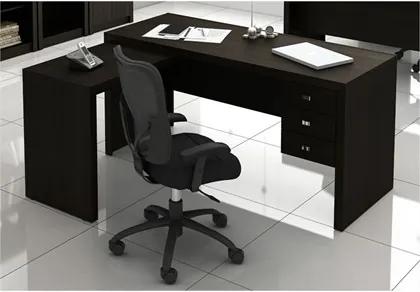 Mesa para Home Office com 03 Gavetas Tabaco -Tecno Mobili