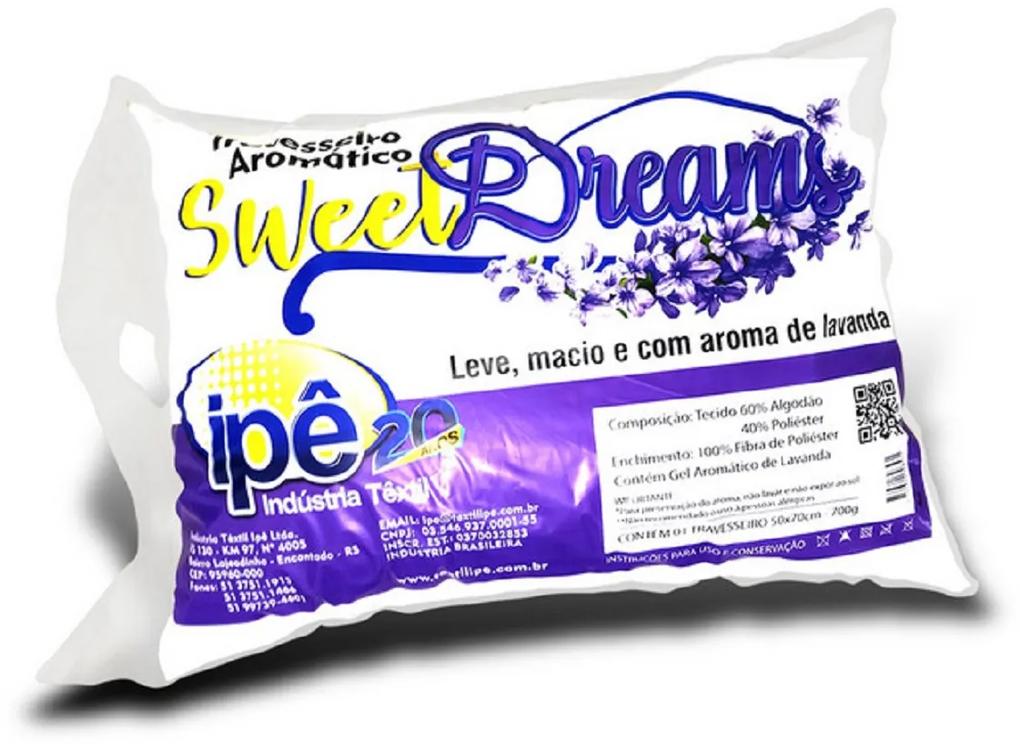 Travesseiro Aromático Sweet Dreams B5070 Branco - Têxtil Ipê