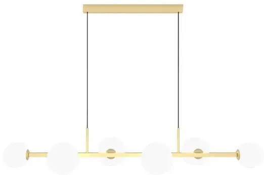 Pendente Aluminio Vidro Orbit 105X26,5Cm - DOURADO