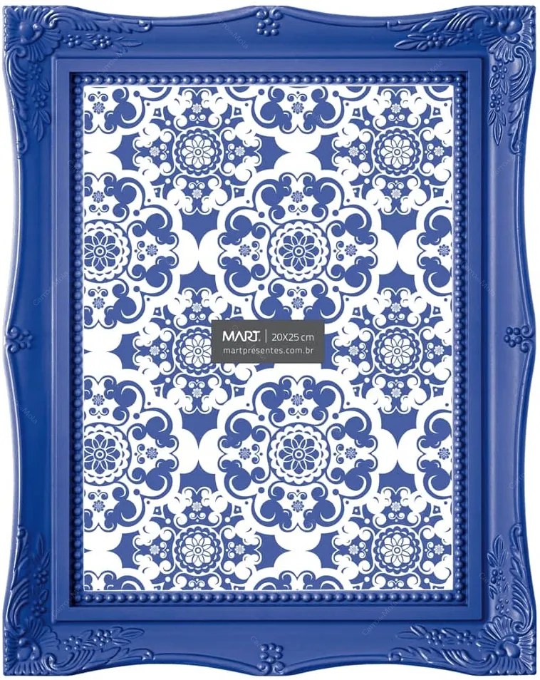 Porta-Retrato Frame - Foto 20x25 cm - Azul Royal - 29,5x24,5 cm