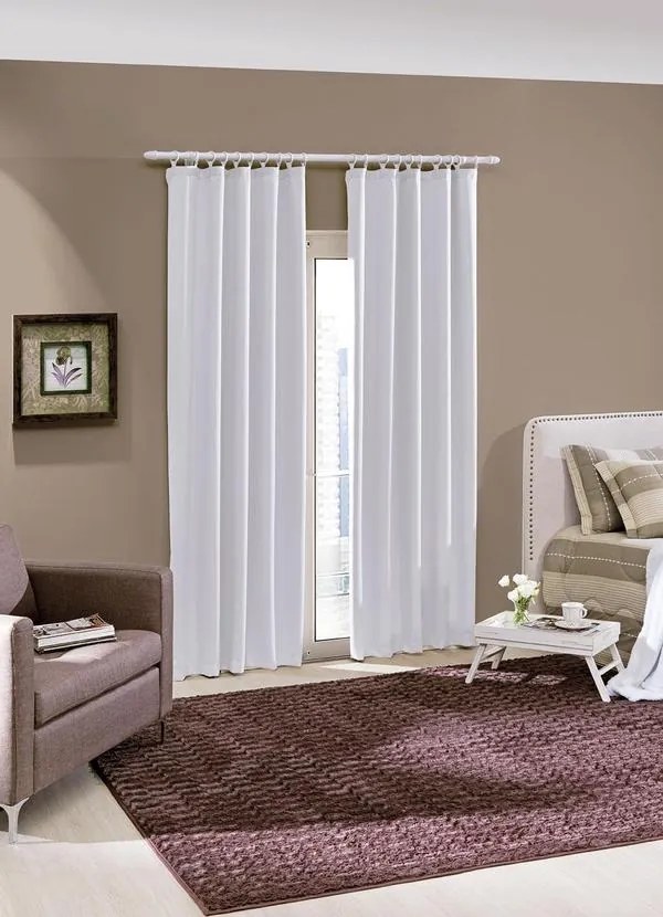 Corta Luz Tecido Liso Branco 200x168 cm