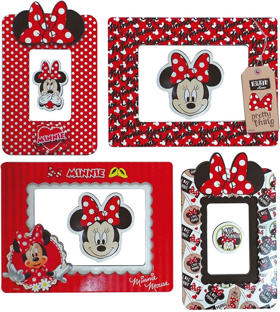 Adesivo porta retrato Minas de Presentes Minnie - Disney Vermelho