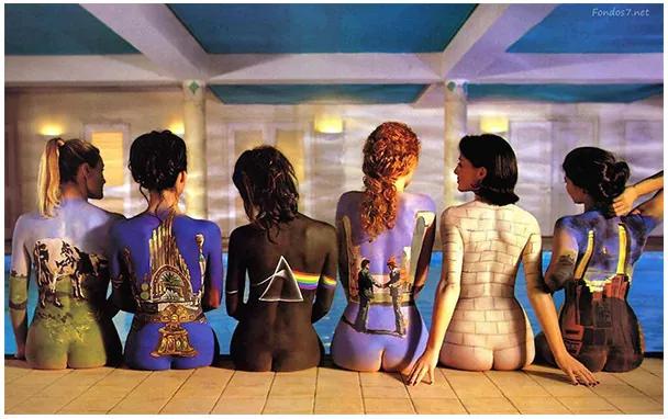Placa Pink Floyd Capas Mulheres