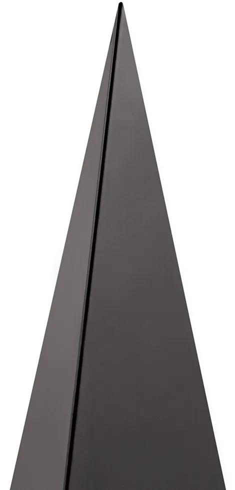 Enfeite Decorativo "Pirâmide" em Metal Preto 30x13,5 cm - D'Rossi
