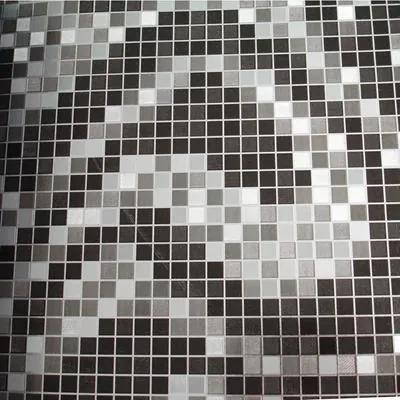 Papel De Parede Mosaico Preto E Cinza Coleção Platinum 13-706
