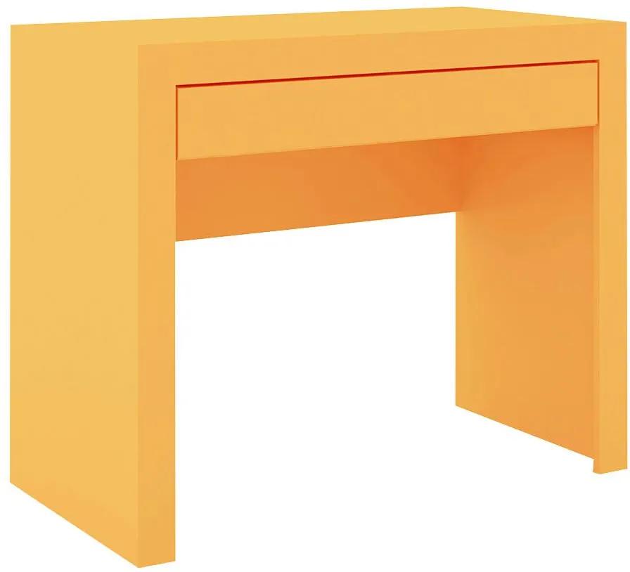 Mesa Escrivaninha 1 Gaveta Msm 421 Amarelo - Móvel Bento