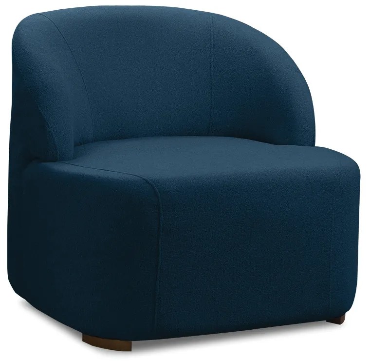 Poltrona Decorativa Orgânica para Sala Diully Bouclê E03 - D'Rossi - Azul Marinho