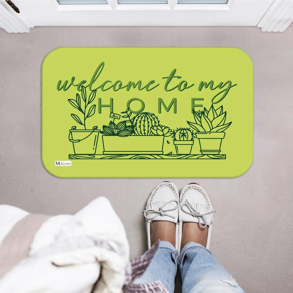 Tapete Decorativo Verde Welcome To My Home Cactos40x60cm