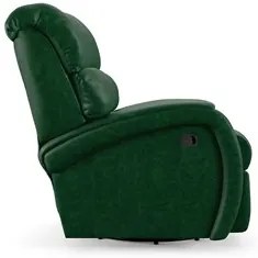 Poltrona do Papai Reclinável Kalie Glider Giratória FH9 PU Verde Musgo