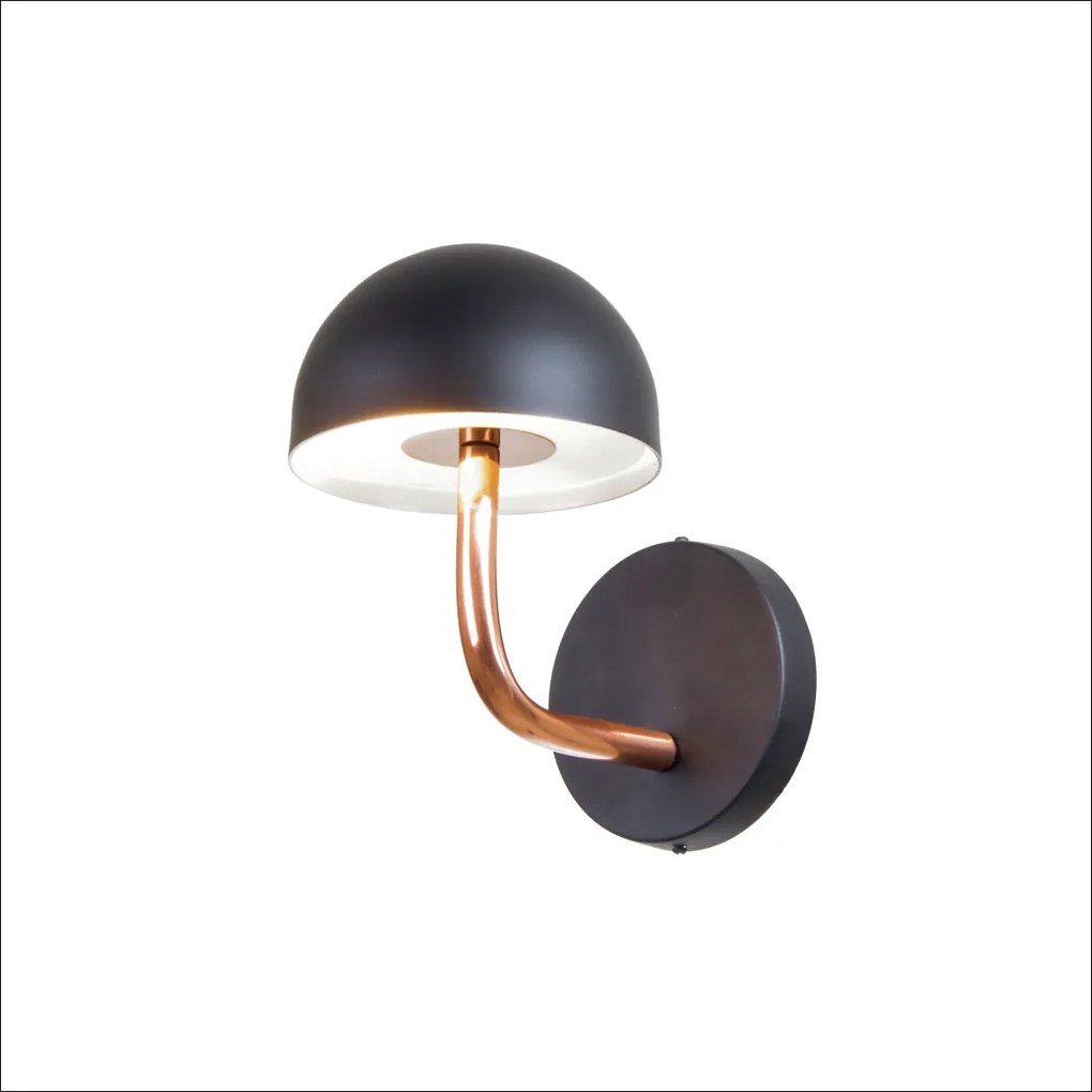 Arandela Mushroom 19,5X14X19Cm 03Xg9 Braço Curvo Metal Alumínio - Old... (CHAMPANHE)