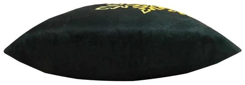 Capa de Almofada Natalina de Suede em Tons Dourado 45x45cm - Floco Dourado - Somente Capa