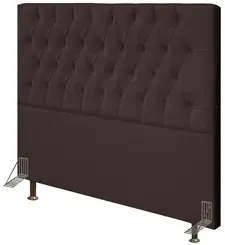 Cabeceira Cama Box Casal 160cm Diamante Sintético J02 Marrom - Mpozena