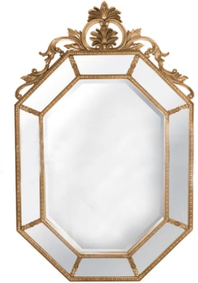 Espelho Clássico Vitoriano Folheado a Ouro - 143x90cm