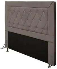 Cabeceira Cama Box Casal 140cm Turmalina Veludo J02 Bege - Mpozenato