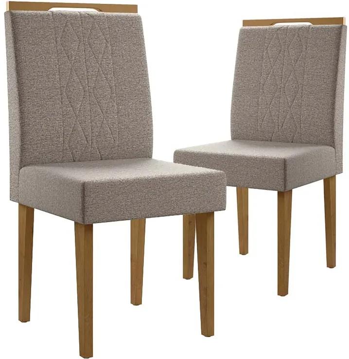 Cadeiras Para Sala De Jantar (2 Unidades) Creta Lukaliam Canela/titânio